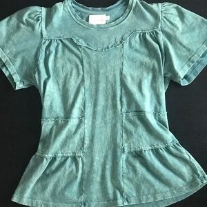 Anthropologie Deletta Acid Washed Shirt